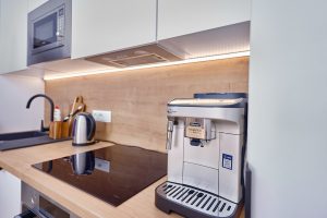 Apartmán KORZO Nové Zámky – detail kuchynskej linky
